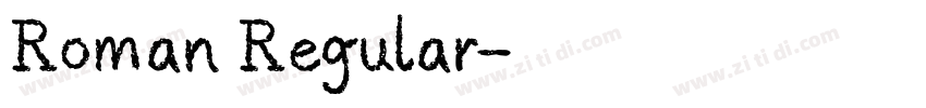 Roman Regular字体转换